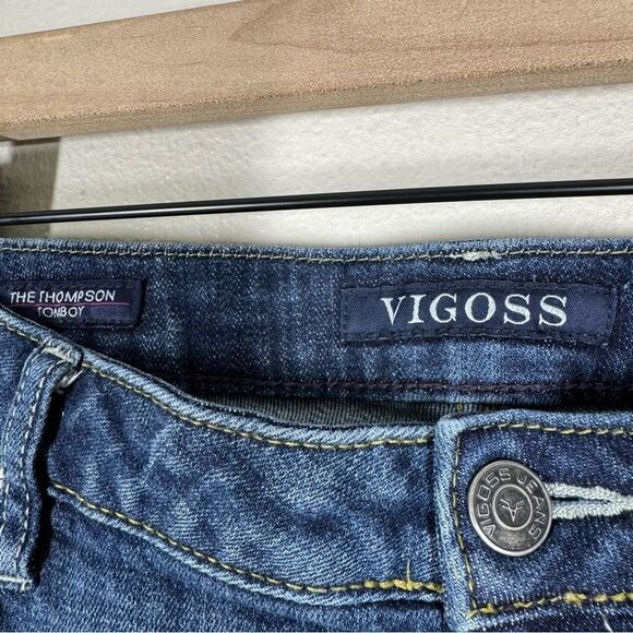 Vigoss The Thompson Tomboy Distressed Skinny Jeans Dark Wash Plus Size 16 - Picture 3 of 8